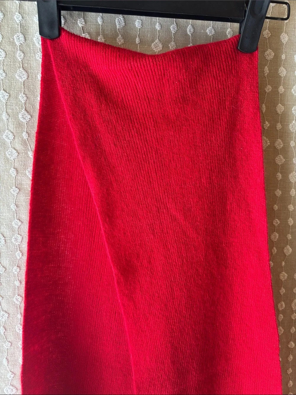 Vintage Classic Red Knit Scarf for Men